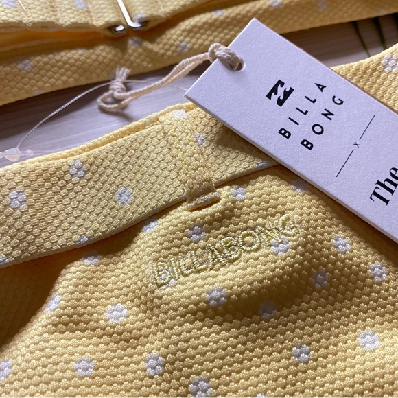 Billabong x Salty Blonde •• Polka Dot Yellow Fixed Tri Top | Tropic Belt Bottoms - Picture 12 of 16